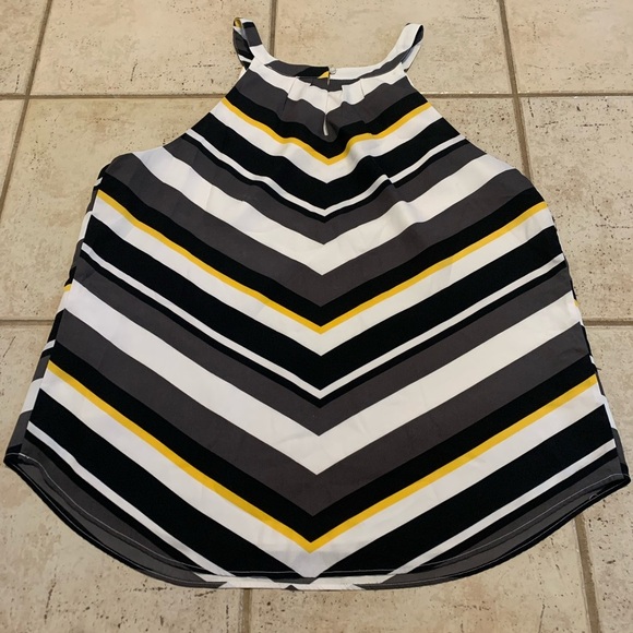 Ricki's Halter Top Chevron Striped Blouse, XL - Picture 4 of 6
